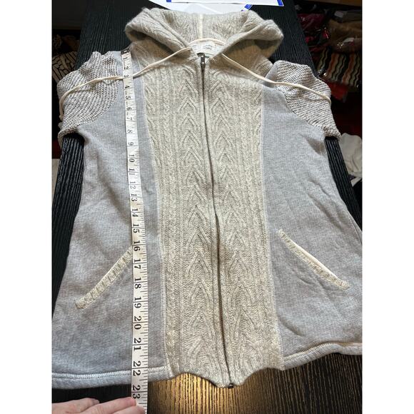 Anthropologie Saturday Sunday Wool Blend Full Zip Hooded  Patchwork Jacket - Picture 7 of 8